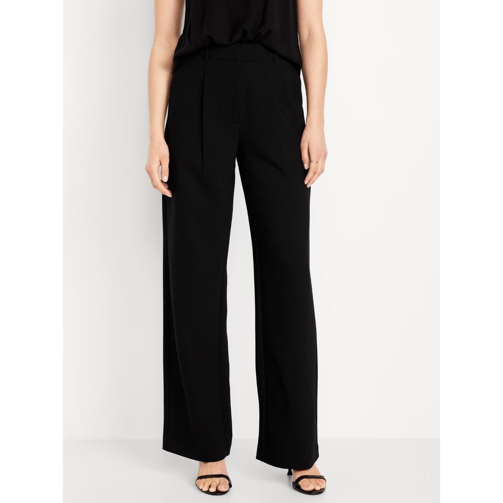 Old Navy Extra High Rise Taylor Wide Leg Trouser Pants #791404 - Black - Size 4
